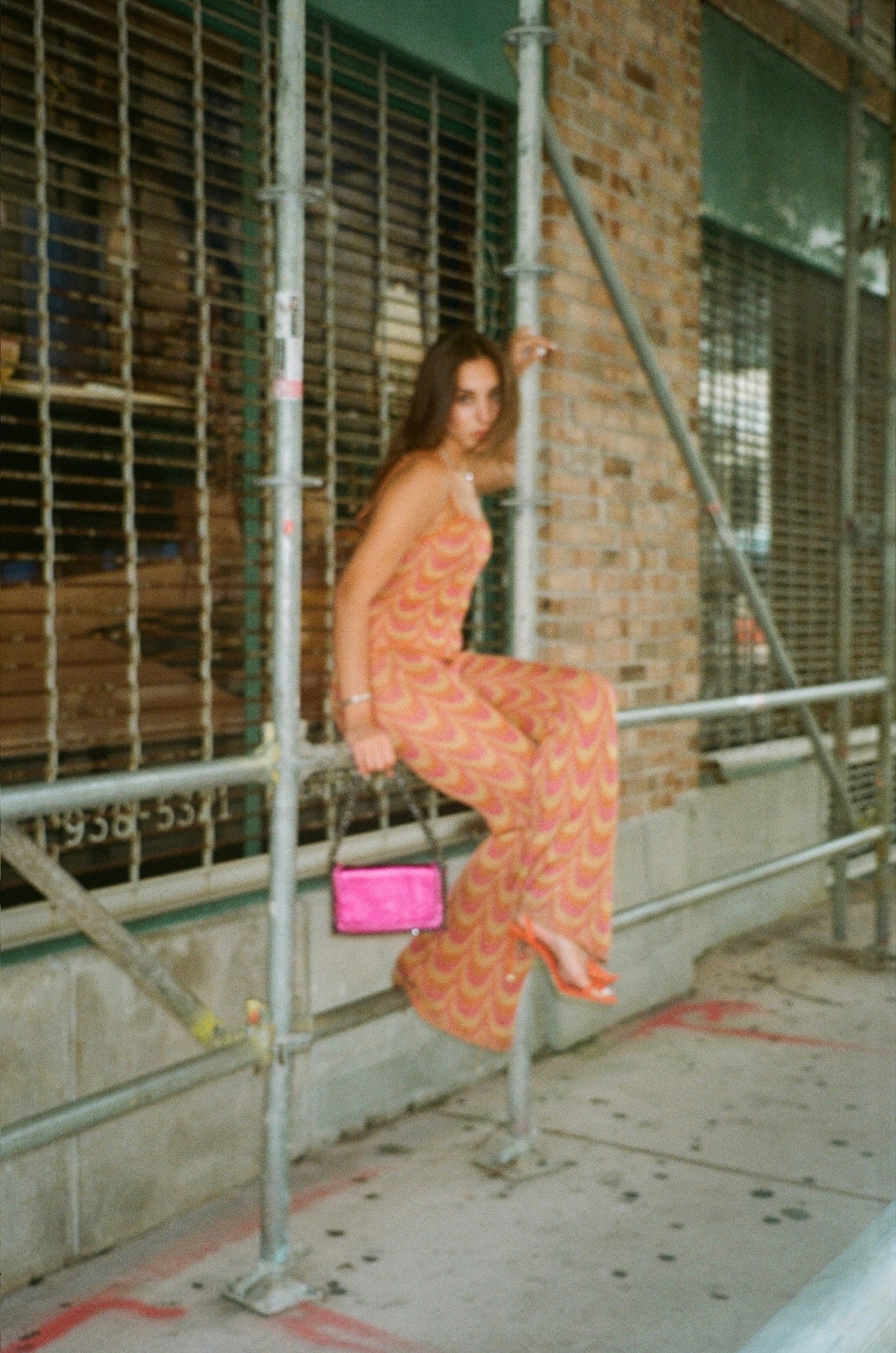 Bolsa metalizada color magenta
