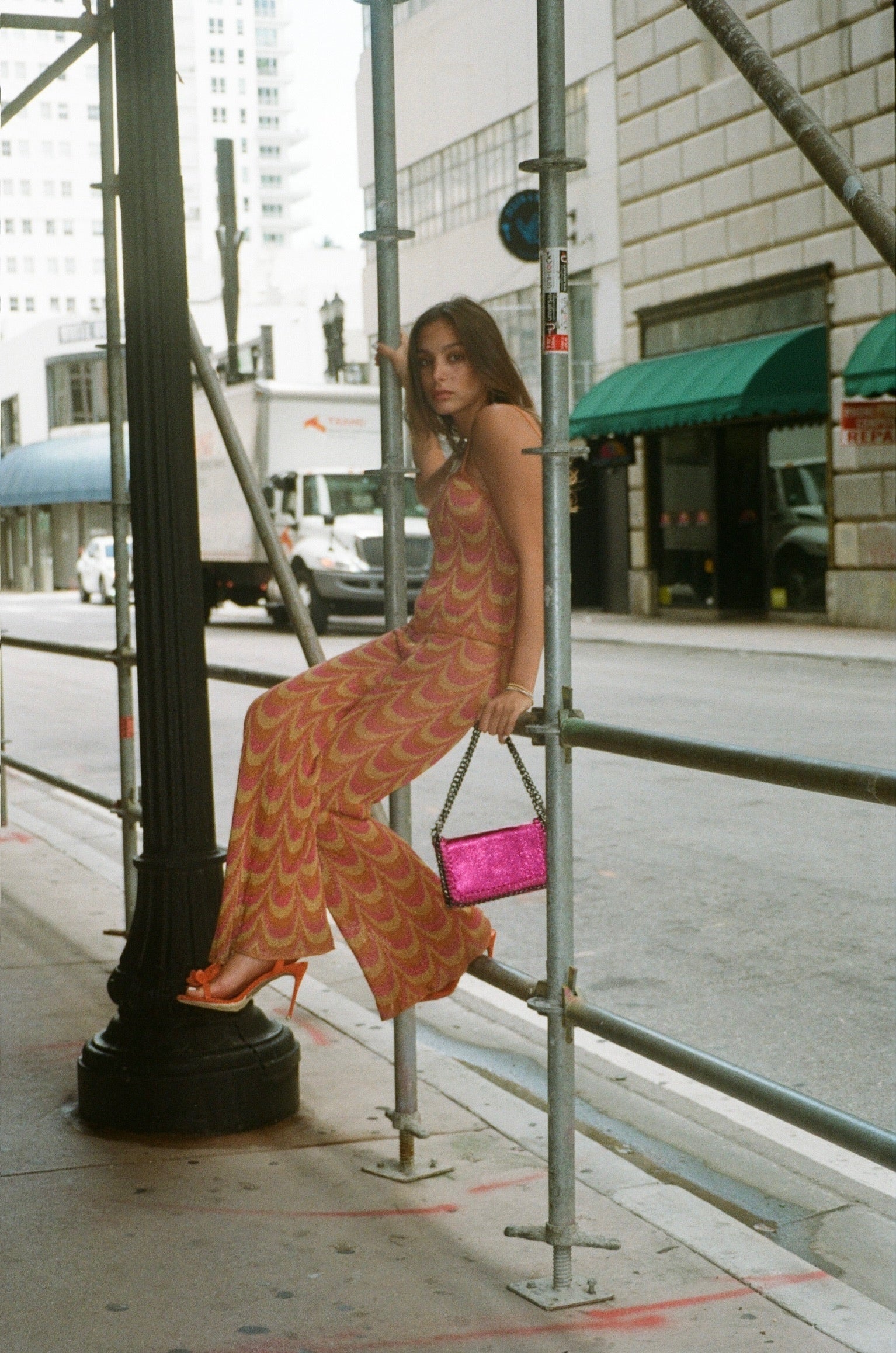Magenta Metallic Bag