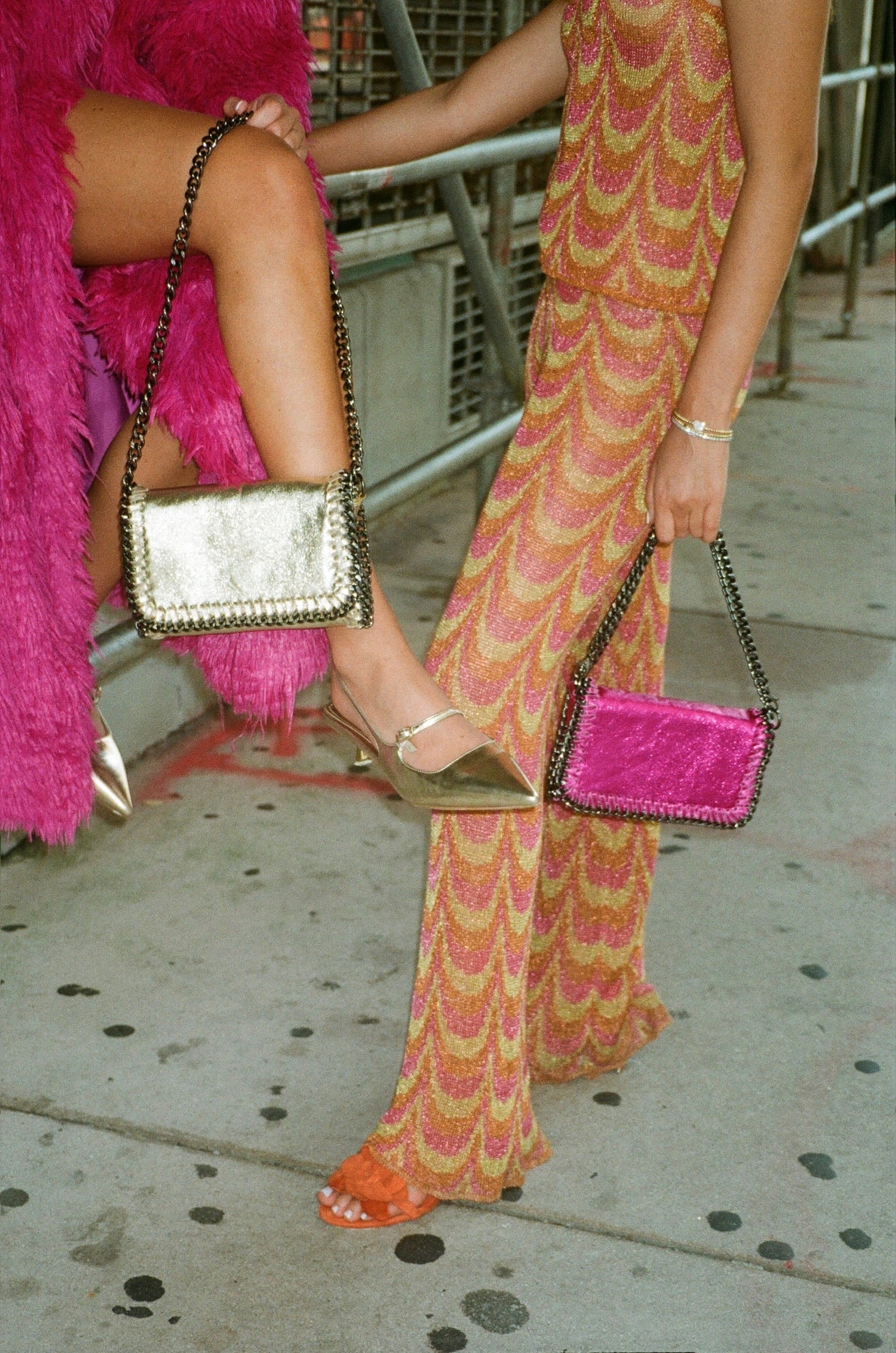 Magenta Metallic Bag