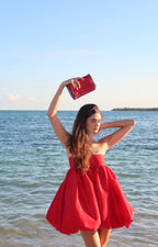 Red Metallic Bag