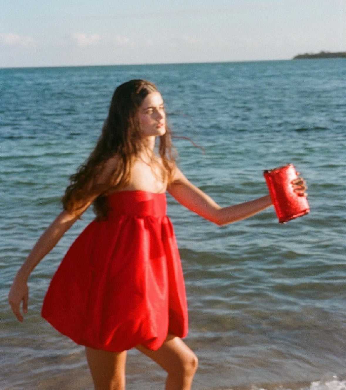 Red Metallic Bag