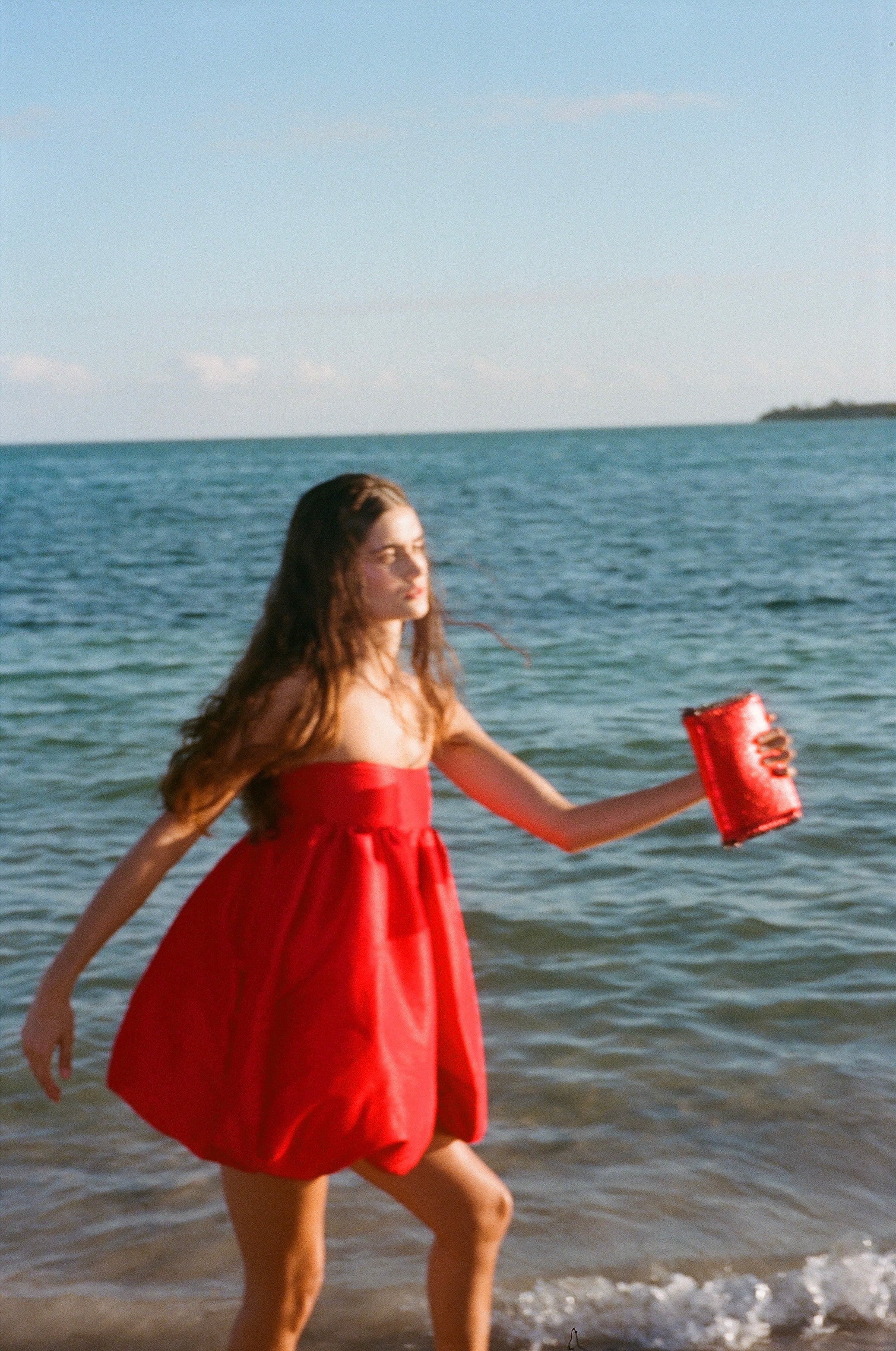 Red Metallic Bag